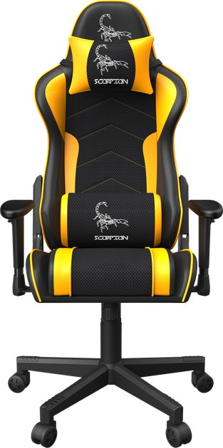 Fotel gamingowy Gembird Scorpion Black/Yellow (GC-SCORPION-05X) - obraz 1