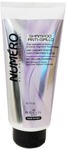 Шампунь проти жовтизни для світлого волосся - Brelil Numero No Yellow Shampoo 300ml (1028645-1362049-2) - Фото 1 Шампунь проти жовтизни для світлого волосся - Brelil Numero No Yellow Shampoo 300ml (1028645-1362049-2) - зображення 1