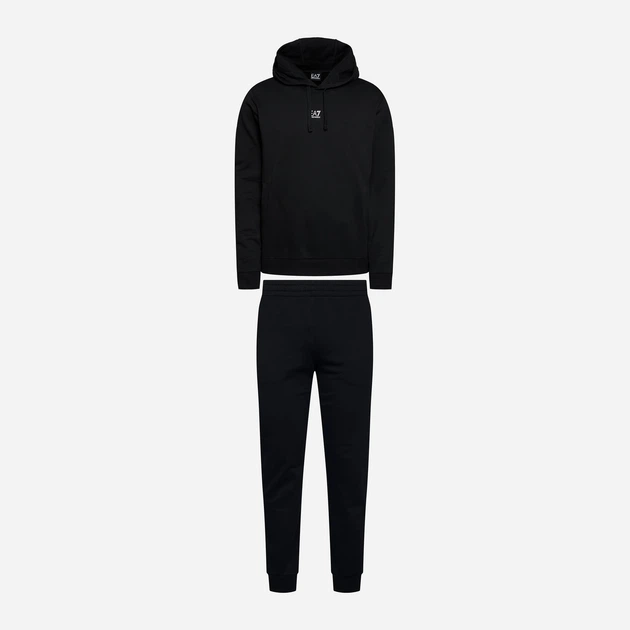 Dres męski (bluza z kapturem + spodnie) EA7 Train Core Id M T-Suit Hoodie Rn Ch Coft 2XL Czarny (8056861842312) - obraz 8