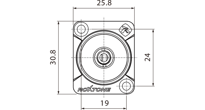 Роз'єм Roxtone RMJ3FD-B панельний mini-Jack 3.5 mm - зображення 3