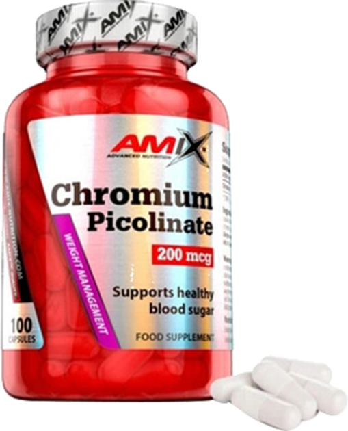 Добавка Amix Chromium Picolinate 200 мкг 100 капсул (8594060005966) - зображення 1