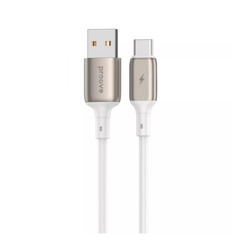 Кабель Charge\OTG Proove Flex Metal USB to Type-C 2.4A 1m White CCFM20001202 - Фото 1 Кабель Charge\OTG Proove Flex Metal USB to Type-C 2.4A 1m White CCFM20001202 - зображення 1