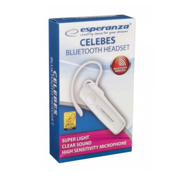 Bluetooth-гарнитура Esperanza EH184W до 10м Белый - изображение 2