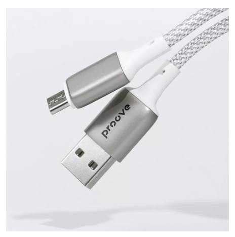 Кабель Charge\OTG Proove Dense Metal USB to Lightning 2.4A 1m White - Фото 2 Кабель Charge\OTG Proove Dense Metal USB to Lightning 2.4A 1m White - зображення 2