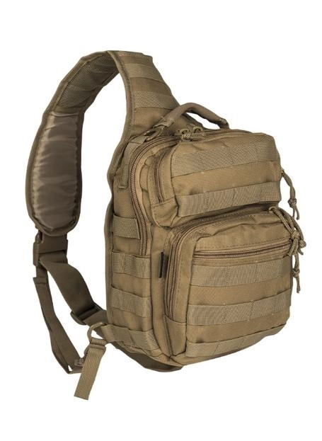 Рюкзак однолямочный тактический военный Mil-Tec 9 л Койот ONE STRAP ASSAULT PACK SM COYOTE. (14059105-9) M-T - изображение 1