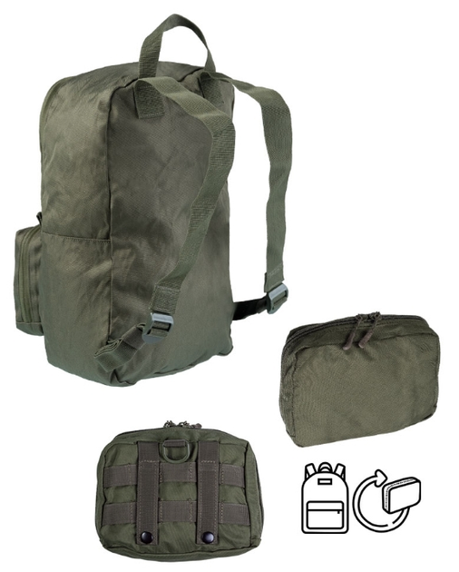 Рюкзак тактический военный Mil-Tec складной 15 л Светло-Зеленый US ASSAULT PACK ULTRA COMPACT 15 RANGER GREEN (14002812-15) M-T - изображение 2