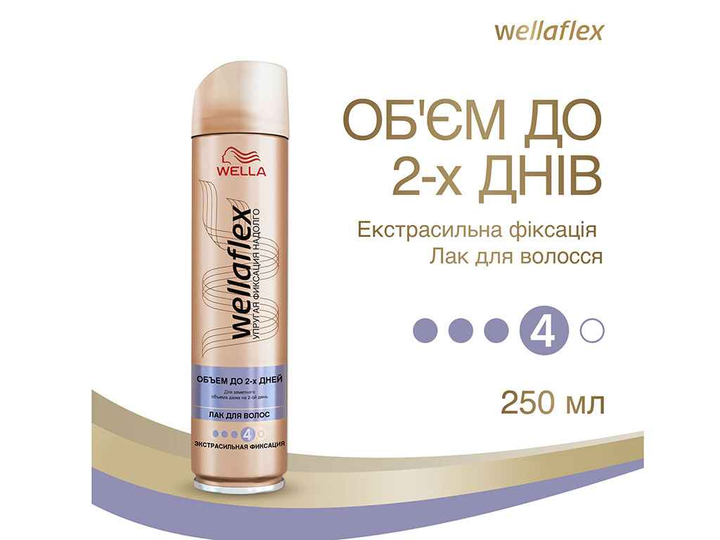 Лак для волосся WELLAFLEX 250мл Екстрасильна фіксація Тривала підтрим ...