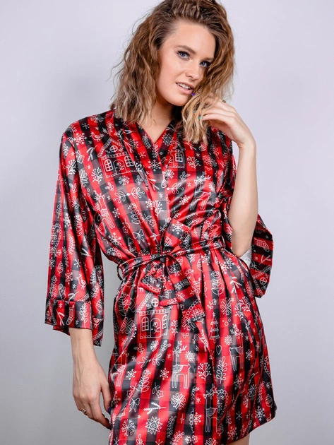 Халат жіночий великого розміру DKaren Christmas Housecoat Dk 2XL Christmas Pattern No. 12 (5903251429949) - зображення 4