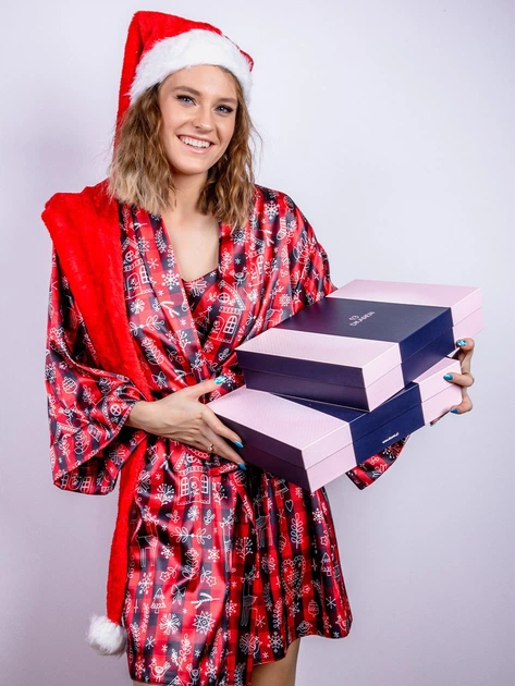 Халат жіночий великого розміру DKaren Christmas Housecoat Dk 2XL Christmas Pattern No. 12 (5903251429949) - зображення 5