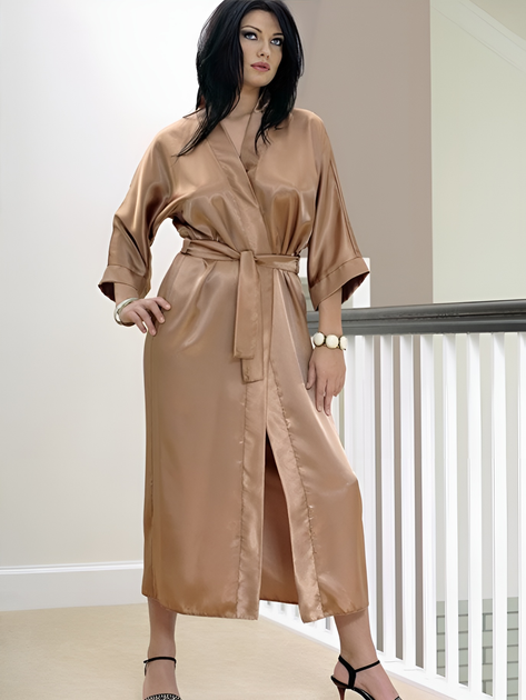 Халат жіночий DKaren Housecoat 130 S Light Brown (5901780637651) - зображення 1