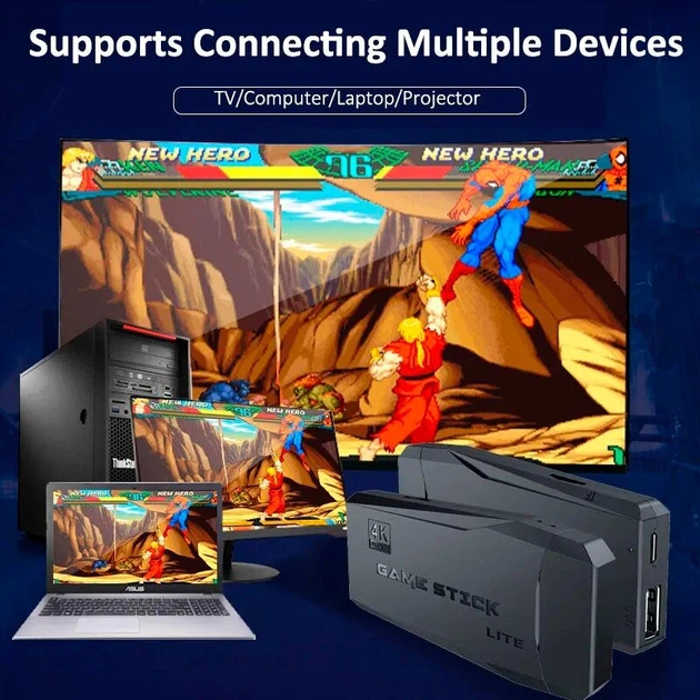 Портативная игровая консоль NEUE M8 Android 4K 10000 Games 2 геймпада Playstation One/ SEGA/ Dendy - изображение 7