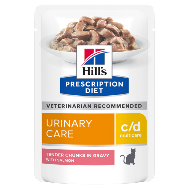 Вологий корм Hill's Prescription Diet c/d для котів, догляд за сечовидільною системою, з лососем, 12х85 г - Фото 1 Вологий корм Hill's Prescription Diet c/d для котів, догляд за сечовидільною системою, з лососем, 12х85 г - зображення 1
