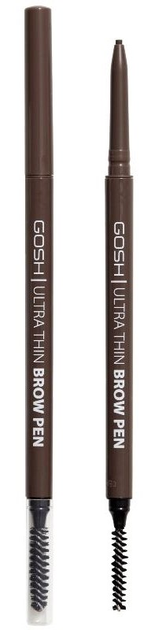 Ołówek do brwi Gosh Ultra Thin Brow Pen Grey Brown 0.09 g (5711914164140) - obraz 1