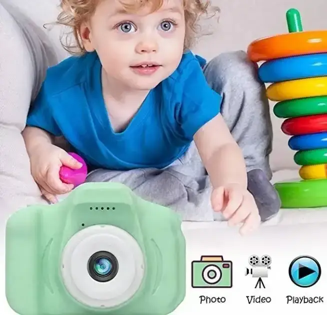 Фотоапарат дитячий GM14 Kids Camera c дисплеєм 2" для дітей зелений - зображення 4