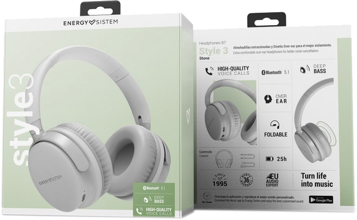 Słuchawki Energy Sistem Bluetooth Style 3 Stone (8432426453030) - obraz 5