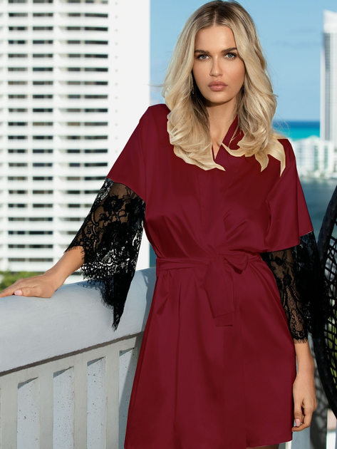 Podomka DKaren Housecoat Dagmara M Crimson (5903251370333) - obraz 1