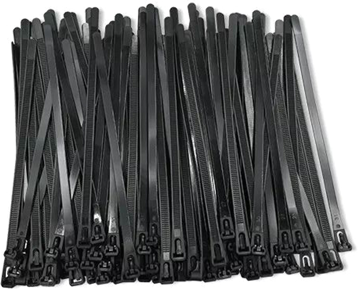 Opaski zaciskowe Qoltec 7.2x250 mm Nylon UV Czarne (5901878522296) - obraz 5