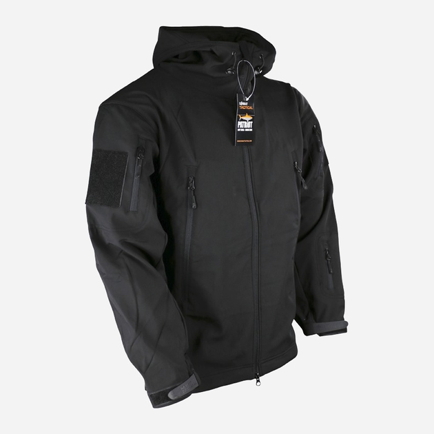 Тактична куртка Kombat UK Patriot Soft Shell Jacket XL Чорна (kb-pssj-blk-xl) - зображення 1