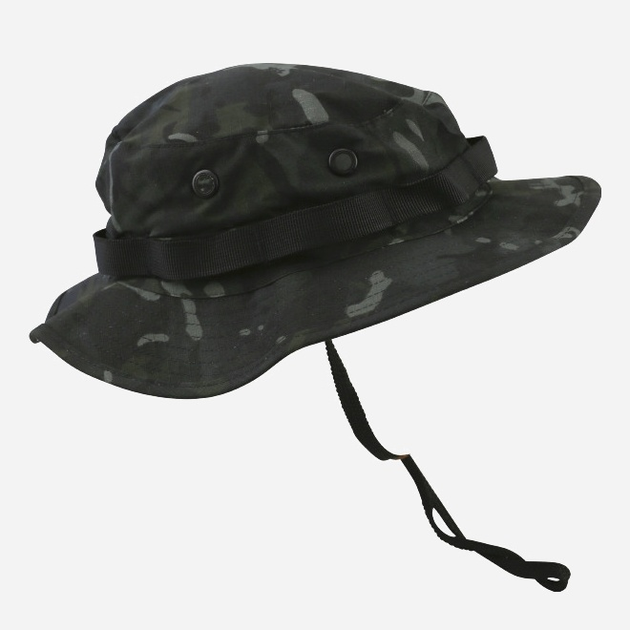 Тактическая панама Kombat UK Boonie Hat US Style Jungle Hat M Мультикам Черная (kb-bhussjh-btpbl-m) - изображение 2