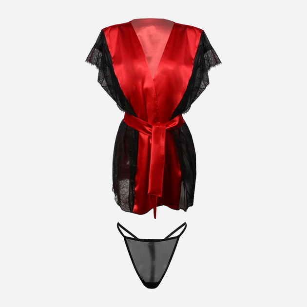 Халат жіночий атласний DKaren Bridget XL Червоний (5902686574927) - зображення 1
