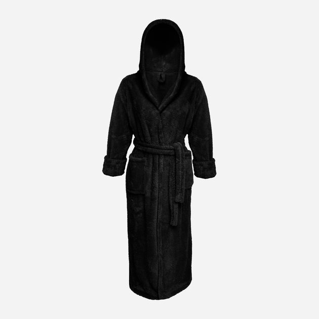 Халат чоловічий великих розмірів махровий з капюшоном DKaren 130 XXL Чорний (5903251462533) - зображення 3
