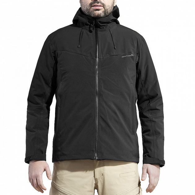 Куртка дощовик Pentagon Monlite Rain Shell Чорний XL - зображення 2