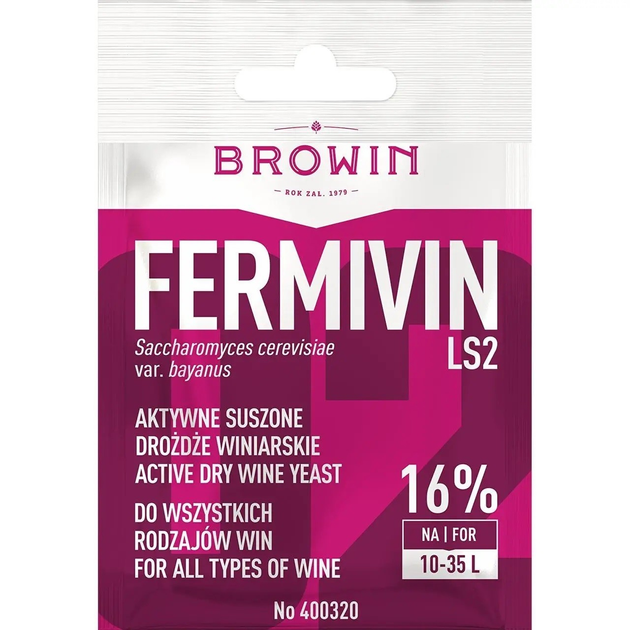 Дрожжи винные (сухие) для белого, красного и розового вина Browin ...