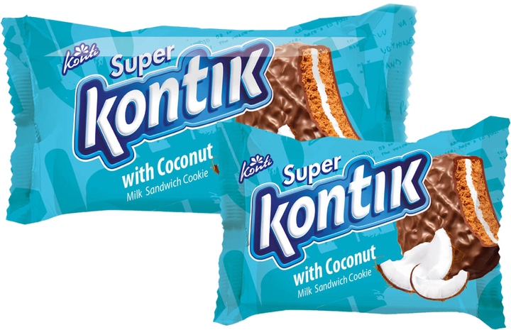 Упаковка печенья Konti Супер-Контик с кокосом 90 г х 36 шт ...