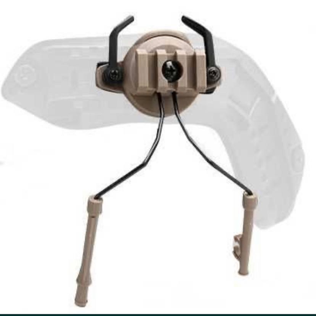 Кріплення для активних навушників на шолом типу FAST (койот) - зображення 1