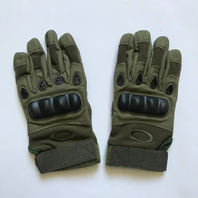 Тактичні палі рукавички (олива) (розмір L) - зображення 2