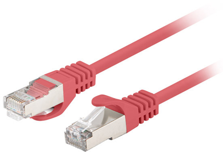 Patchcord Lanberg CAT.6a F/UTP 0.25 m Czerwony (PCF6-10CC-0025-R) - obraz 1