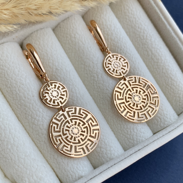 Сережки с греческим орнаментом Xuping Jewelry из медицинского сплава ...
