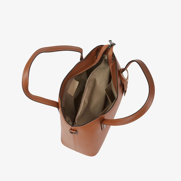 Сумка женская кожаная тоут большая Regina Notte Tote 8066 Темно-рыжий - Фото 4 Сумка женская кожаная тоут большая Regina Notte Tote 8066 Темно-рыжий - изображение 4