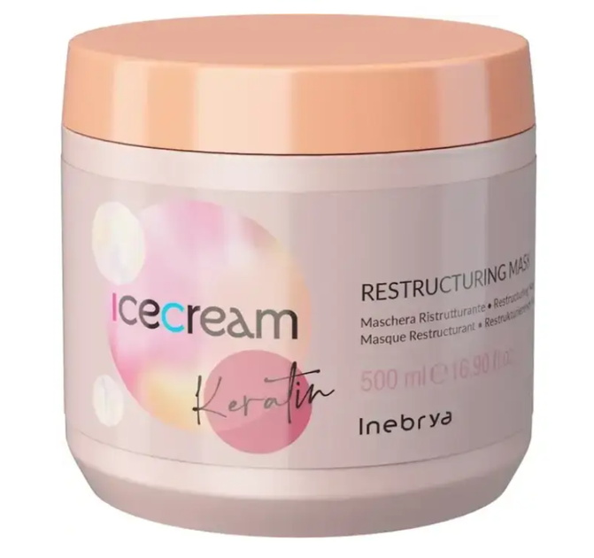 Маска відновлювальна з кератином Inebrya Keratin Restructuring Mask, 500 мл New - Фото 1 Маска відновлювальна з кератином Inebrya Keratin Restructuring Mask, 500 мл New - зображення 1