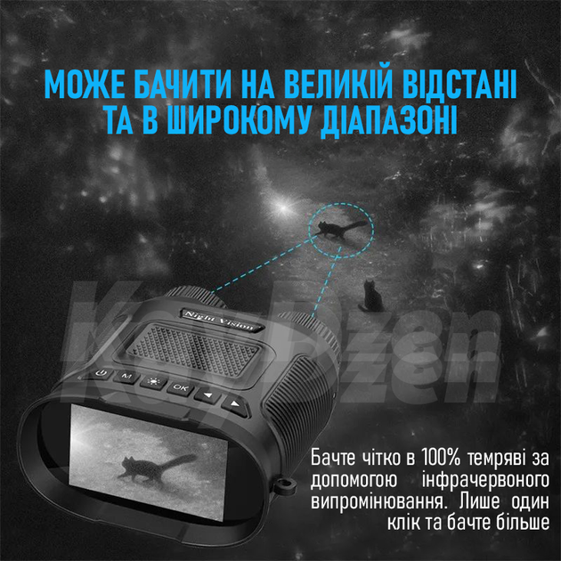 Инфракрасный бинокль дневного и ночного виденья для охоты с возможностью видео 1080p и фото записи Andowl Night Vision Q-NV02 - изображение 2