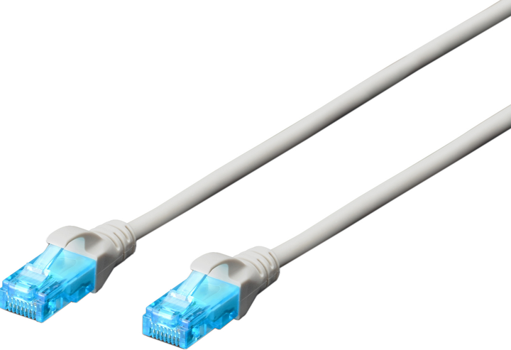 Patchcord Digitus CAT5e UTP 2 m AWG CCA PVC Szary (DK-1512-020) - obraz 1