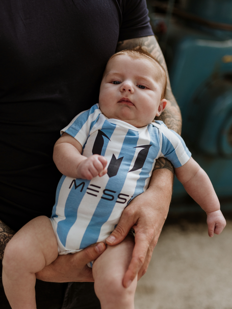 Боді для малюка Messi S49307-2 62-68 см Light Blue/White (8720815172250) - зображення 3