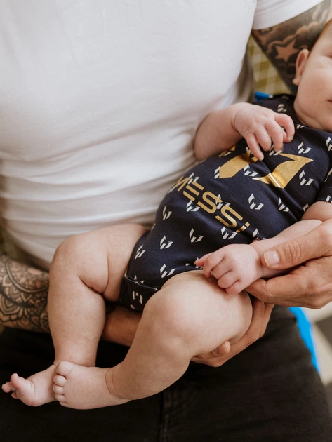 Body niemowlęce dla chłopca Messi S49308-2 62-68 cm Białe (8720815172298) - obraz 4