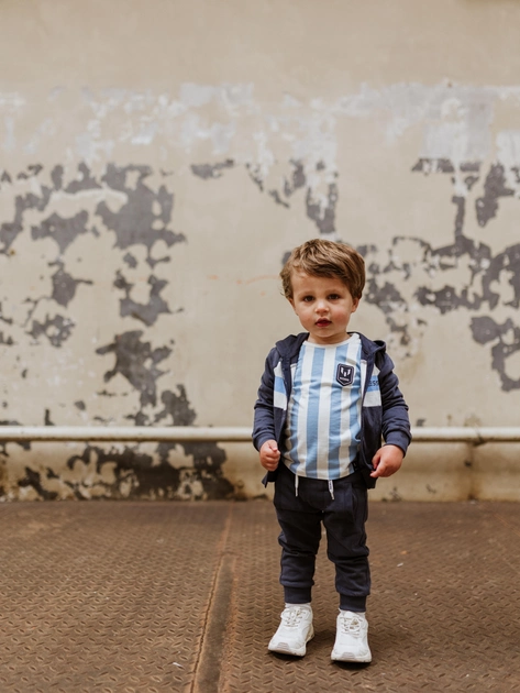 Комплект (кофта + штани + футболка з довгим рукавом) дитячий Messi S49313-2 110-116 см Navy (8720815172656) - зображення 2