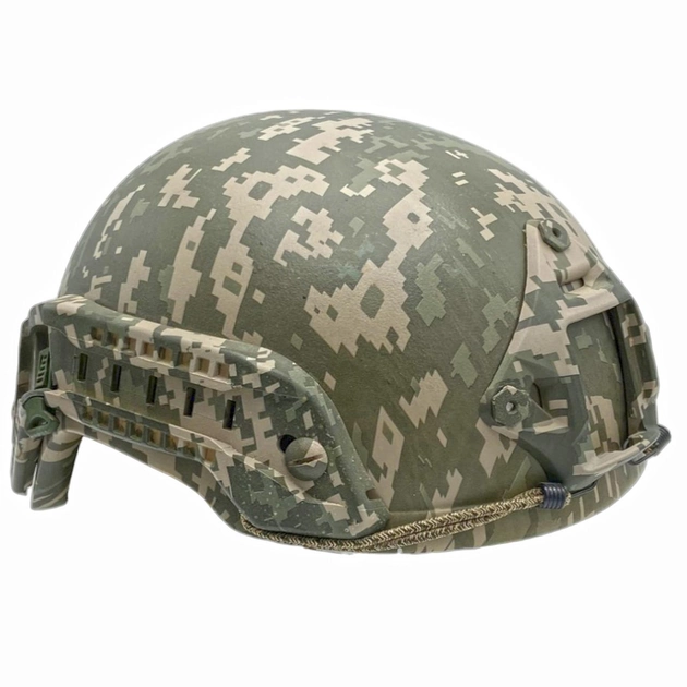 Каска шлем кевларовая военная тактическая Производство Украина ОБЕРІГ R-PRO (пиксель)клас 1 ДСТУ NIJ IIIa - изображение 2