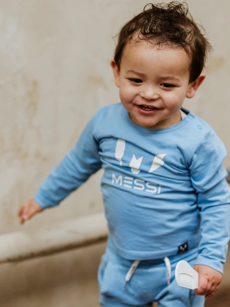 Koszulka z długim rękawem chłopięca Messi S49320-2 74-80 cm Jasnoniebieska (8720815173110) - obraz 3