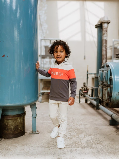 Bluza z kapturem chłopięca Messi S49415-2 110-116 cm Piaskowa (8720815175251) - obraz 3
