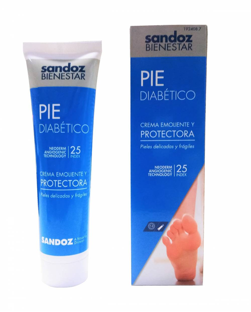 Крем для ніг Sandoz Bienestar Pie Diabético Crema Protectora 100 мл (8470001924087) - зображення 1