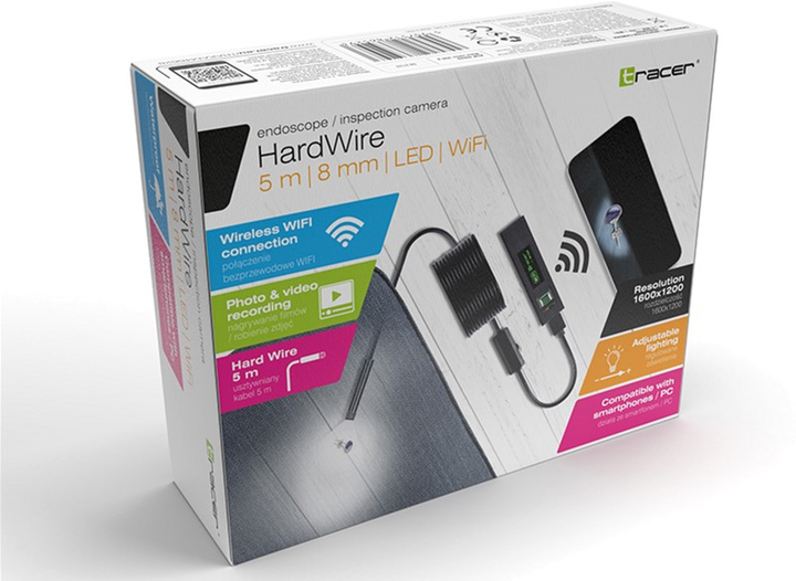 Endoskop Tracer HardWire 5M 8MM LED WiFi (TRAKAM46628) - obraz 10