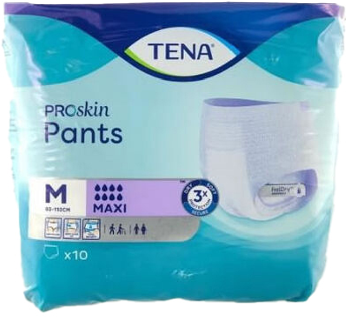 Труси-підгузки для дорослих Tena Pants Maxi Incontinence pants M 10 Uds (7322540446272) - зображення 1