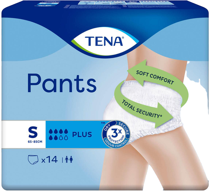 Pieluchomajtki Tena Pants Plus T. Small 14 Uds (7322540587531) - obraz 1