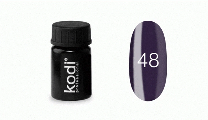 Цветная гель краска для дизайна ногтей Kodi Professional №48 фиолетовый, 4мл (старый дизайн) - Фото 1 Цветная гель краска для дизайна ногтей Kodi Professional №48 фиолетовый, 4мл (старый дизайн) - изображение 1