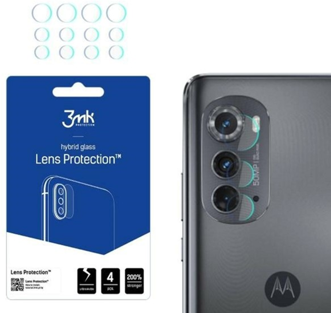 Zestaw szkieł hartowanych 3MK Lens Protection na aparat Motorola Edge 2022 (5903108493512) - obraz 1