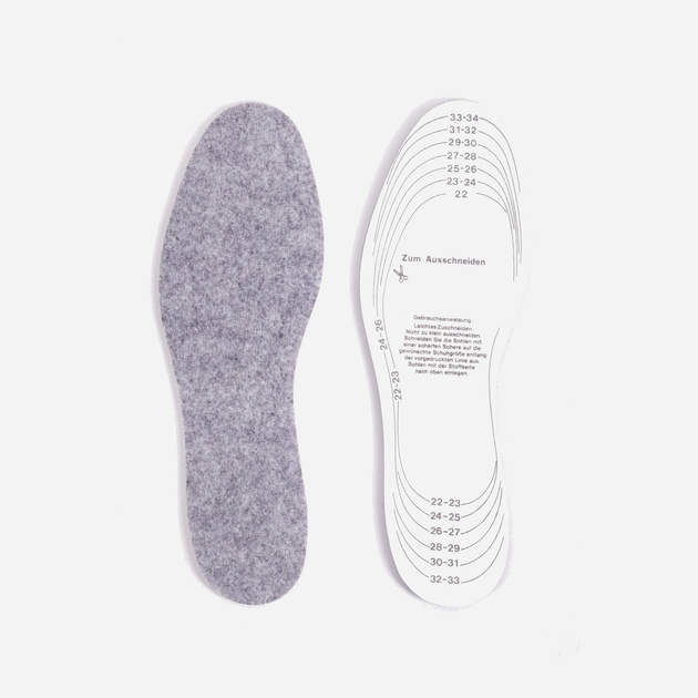 Устілки Yoclub Insoles Felt + Latex 2-Pack OIN-0006U-A1S0 22-35 Grey (5904921614634) - зображення 1