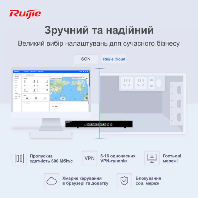 Маршрутизатор Ruijie Reyee RG-EG210G-E - изображение 3
